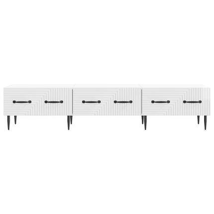TV-skåp Vit högglans 147 x 34,5 x 30 cm Konstruerat trä