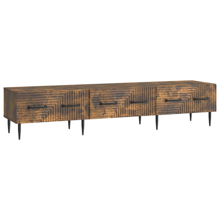 TV-skåp med låda Rökt ek 147 x 34,5 x 30 cm Konstruerat trä
