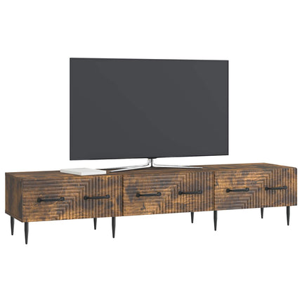 TV-skåp med låda Rökt ek 147 x 34,5 x 30 cm Konstruerat trä