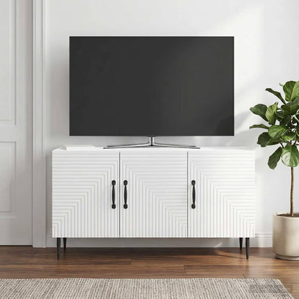 TV-skåp Vit högglans 99 x 34,5 x 50 cm Konstruerat trä