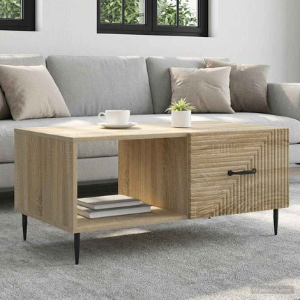 Kaffeebord Sonoma-ek 90 x 50 x 40 cm Konstruerat trä