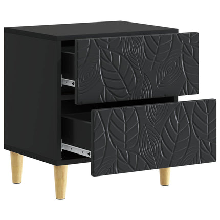 Sängbord 2 pcs Svart 43 x 34,5 x 48 cm Konstruerat trä