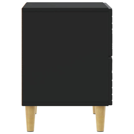 Sängbord 2 pcs Svart 43 x 34,5 x 48 cm Konstruerat trä