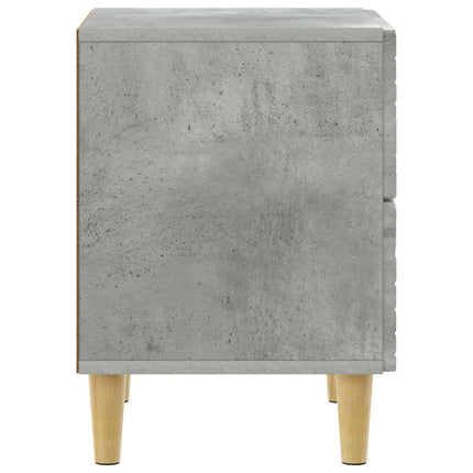 Sängbord 2 pcs Betonggrå 43 x 34,5 x 48 cm Konstruerat trä