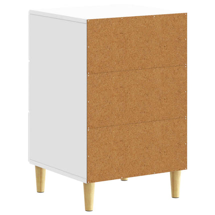 Sängbord Vit högglans 43 x 39,5 x 66,5 cm Konstruerat trä