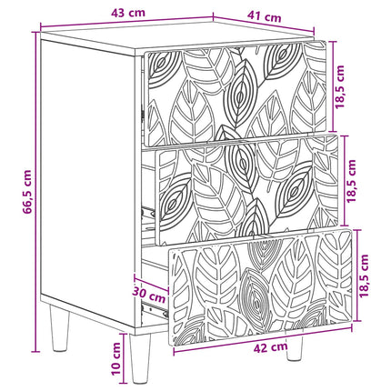 Sängbord Vit högglans 43 x 39,5 x 66,5 cm Konstruerat trä