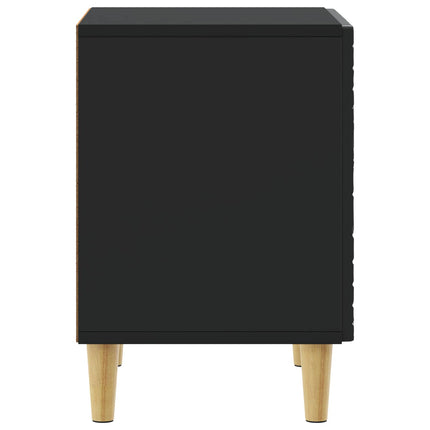 Sängbord 2 pcs Svart 43 x 34,5 x 50 cm Konstruerat trä