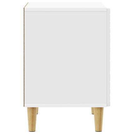 Sängbord Vit högglans 43 x 34,5 x 50 cm Konstruerat trä