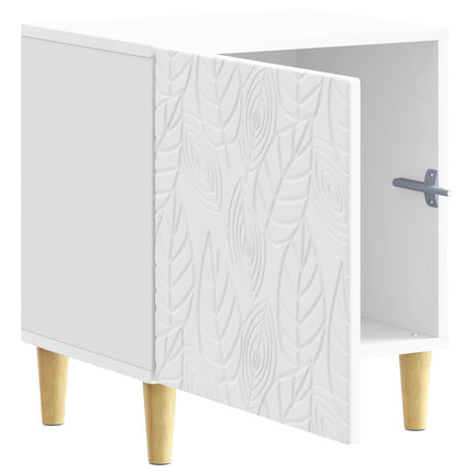 Sängbord 2 pcs Vit högglans 43 x 34,5 x 50 cm Konstruerat trä