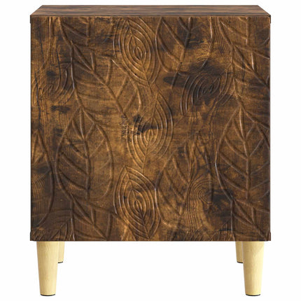 Sängbord 2 pcs Rökt ek 43 x 34,5 x 50 cm Konstruerat trä