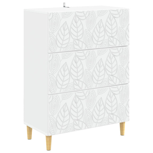 Lådans skåp Vit 66 x 34,5 x 90 cm Konstruerat trä