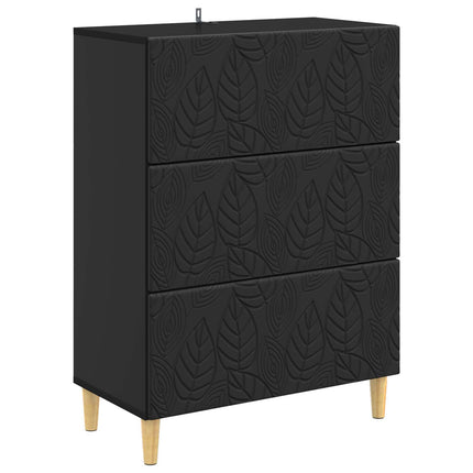 Lådans skåp Svart 66 x 34,5 x 90 cm Konstruerat trä