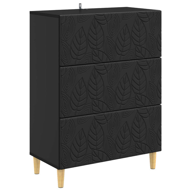 Lådans skåp Svart 66 x 34,5 x 90 cm Konstruerat trä