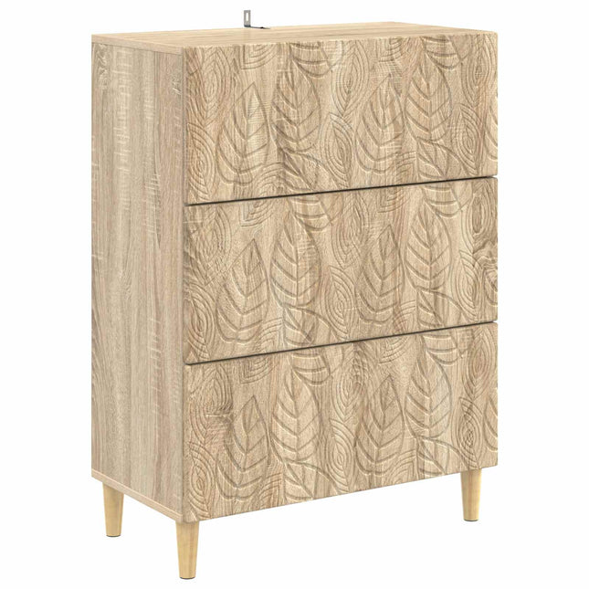 Lådans skåp Sonoma-ek 66 x 34,5 x 90 cm Konstruerat trä