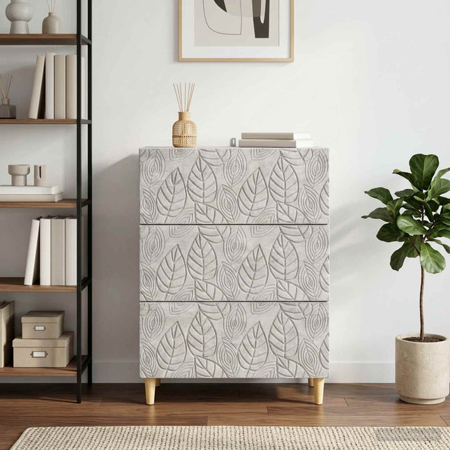 Lådans skåp Betonggrå 66 x 34,5 x 90 cm Konstruerat trä