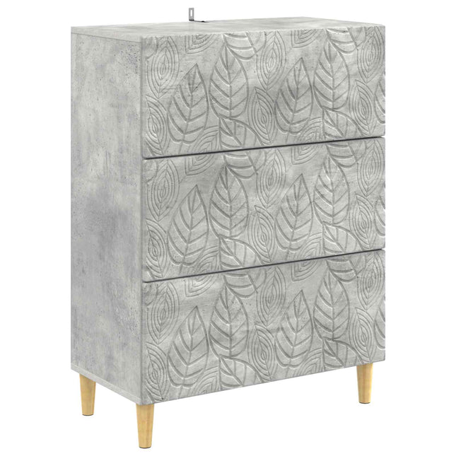 Lådans skåp Betonggrå 66 x 34,5 x 90 cm Konstruerat trä