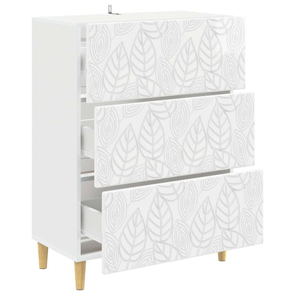 Lådans skåp Vit högglans 66 x 34,5 x 90 cm Konstruerat trä