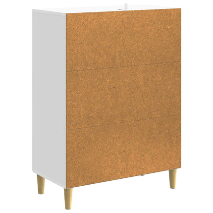 Lådans skåp Vit högglans 66 x 34,5 x 90 cm Konstruerat trä