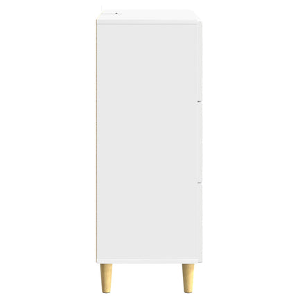 Lådans skåp Vit högglans 66 x 34,5 x 90 cm Konstruerat trä