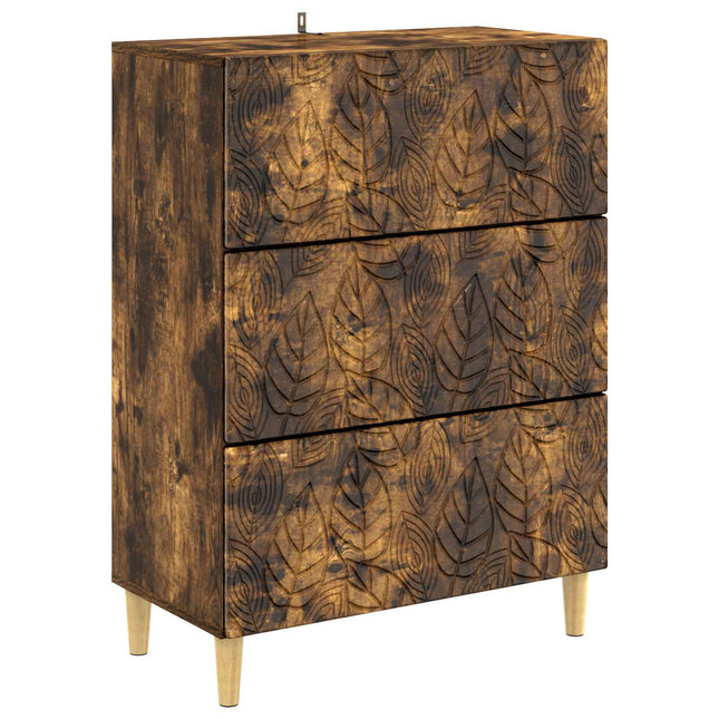 Lådans skåp Rökt ek 66 x 34,5 x 90 cm Konstruerat trä