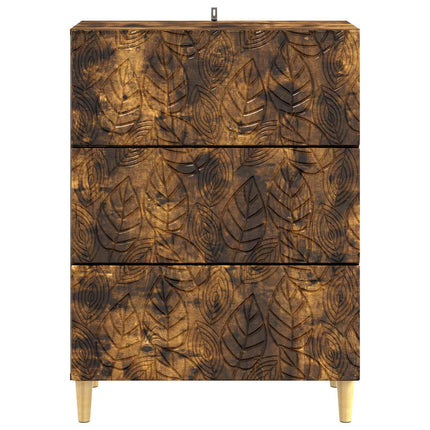 Lådans skåp Rökt ek 66 x 34,5 x 90 cm Konstruerat trä
