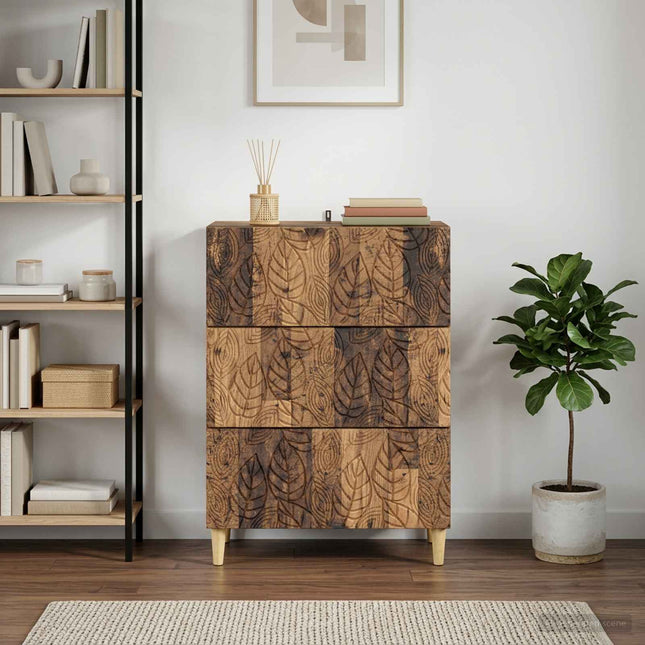 Lådans skåp Gammalt trä 66 x 34,5 x 90 cm Konstruerat trä