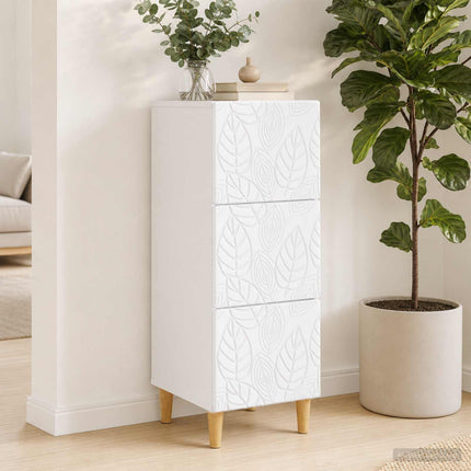 Lådans skåp Vit 33 x 34,5 x 90 cm Konstruerat trä