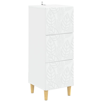 Lådans skåp Vit 33 x 34,5 x 90 cm Konstruerat trä