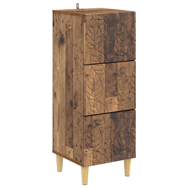 Lådans skåp Gammalt trä 33 x 34,5 x 90 cm Konstruerat trä