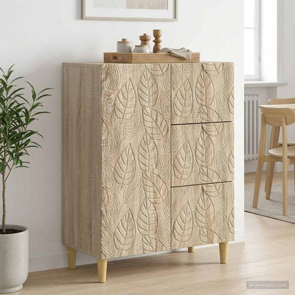 Sideboard Sonoma-ek 66 x 34,5 x 90 cm Konstruerat trä