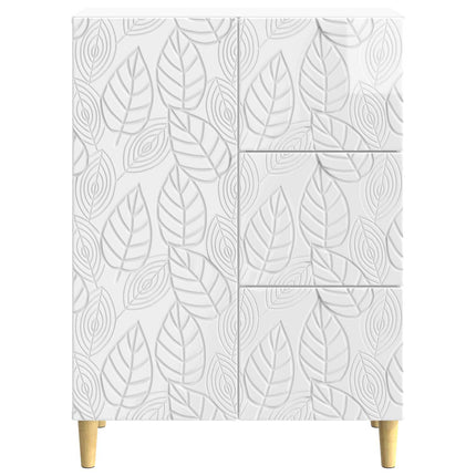 Sideboard Vit högglans 66 x 34,5 x 90 cm Konstruerat trä