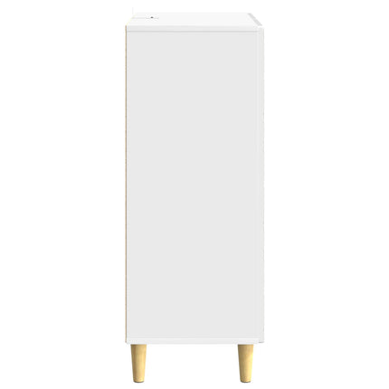 Sideboard Vit högglans 66 x 34,5 x 90 cm Konstruerat trä