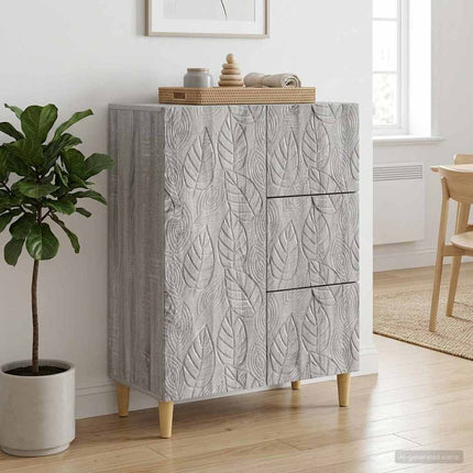 Sideboard Grå Sonoma 66 x 34,5 x 90 cm Konstruerat trä