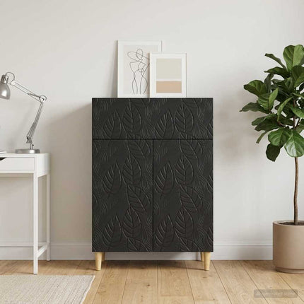 Sideboard Svart 66 x 34,5 x 90 cm Konstruerat trä