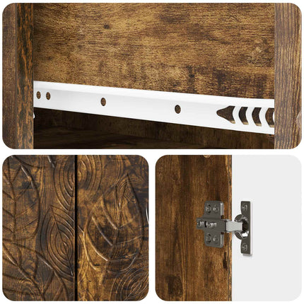 Sideboard Rökt ek 66 x 34,5 x 90 cm Konstruerat trä