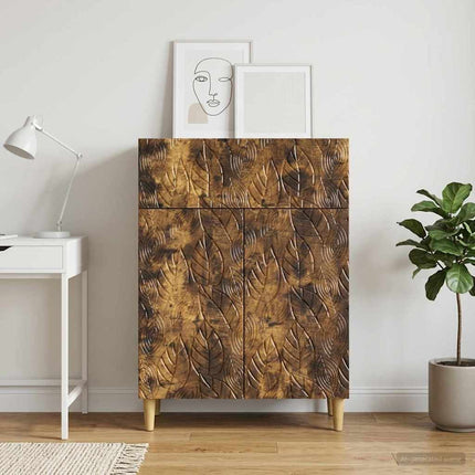 Sideboard Rökt ek 66 x 34,5 x 90 cm Konstruerat trä