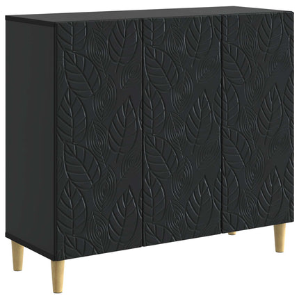 Sideboard Svart 89 x 34,5 x 80 cm Konstruerat trä