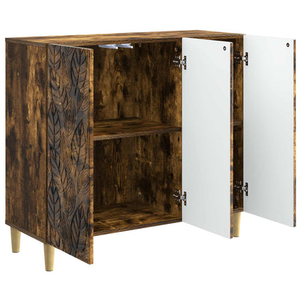 Sideboard Rökt ek 89 x 34,5 x 80 cm Konstruerat trä
