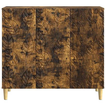 Sideboard Rökt ek 89 x 34,5 x 80 cm Konstruerat trä