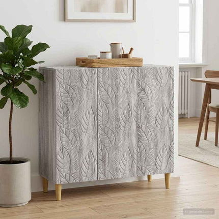 Sideboard Grå Sonoma 89 x 34,5 x 80 cm Konstruerat trä
