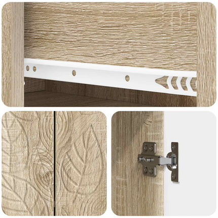 Sideboard Sonoma-ek 89 x 34,5 x 60 cm Konstruerat trä