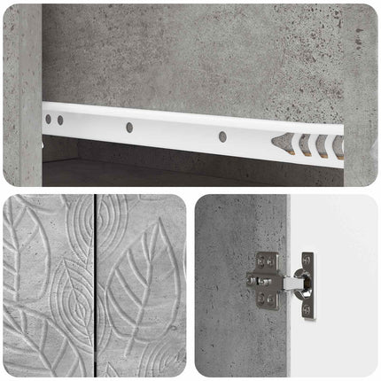 Sideboard Betonggrå 89 x 34,5 x 60 cm Konstruerat trä