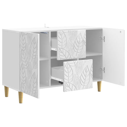 Sideboard Vit högglans 89 x 34,5 x 60 cm Konstruerat trä