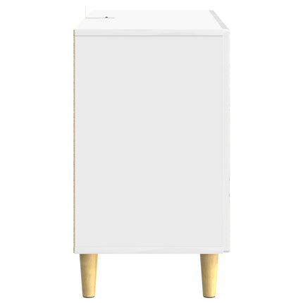 Sideboard Vit högglans 89 x 34,5 x 60 cm Konstruerat trä