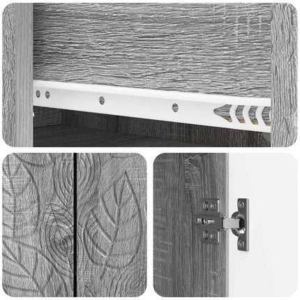 Sideboard Grå Sonoma 89 x 34,5 x 60 cm Konstruerat trä