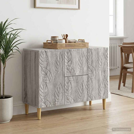 Sideboard Grå Sonoma 89 x 34,5 x 60 cm Konstruerat trä