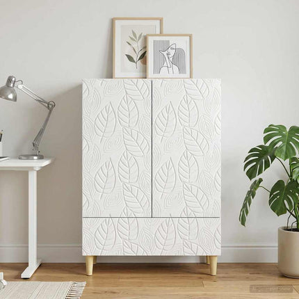 Sideboard Vit högglans 66 x 34,5 x 95 cm Konstruerat trä