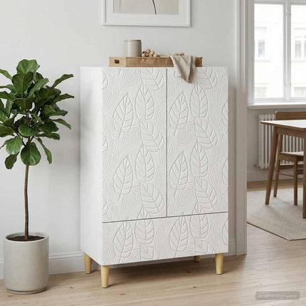 Sideboard Vit högglans 66 x 34,5 x 95 cm Konstruerat trä