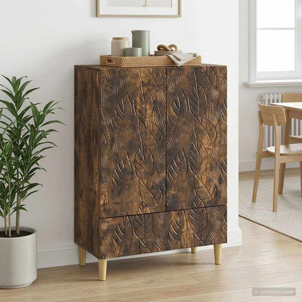 Sideboard Rökt ek 66 x 34,5 x 95 cm Konstruerat trä