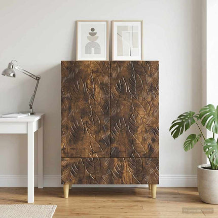 Sideboard Rökt ek 66 x 34,5 x 95 cm Konstruerat trä